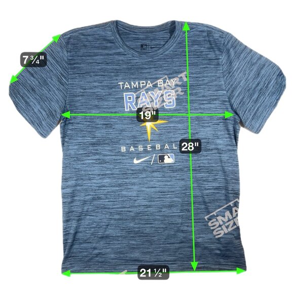 Nike Tampa Bay Rays Mens T-Shirt SZ L Authentic Collection Dri-Fit Short Sleeve - Picture 3 of 4